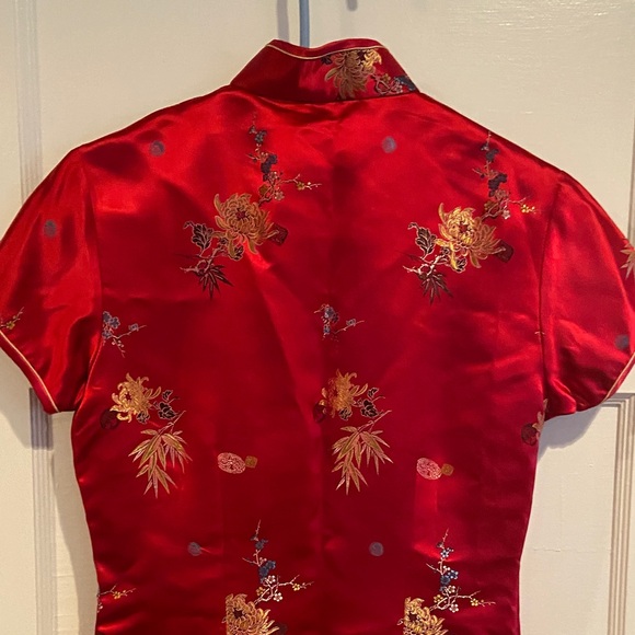 Yue Hsa Elegant Red Floral Dress - Picture 9 of 11